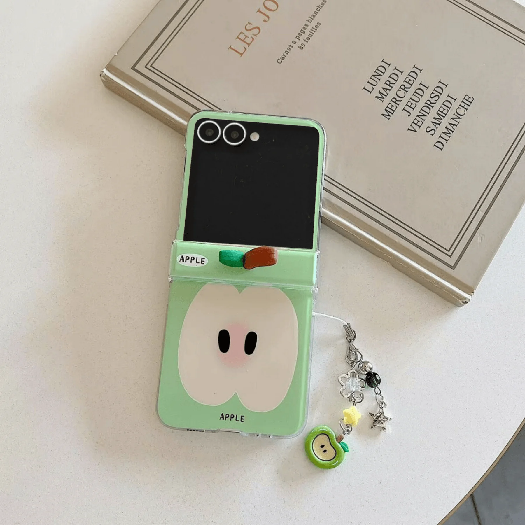 Korean Cute 3D Fruit Core Phone Case with Fruit Pendant - Stylish Hard Back Cover