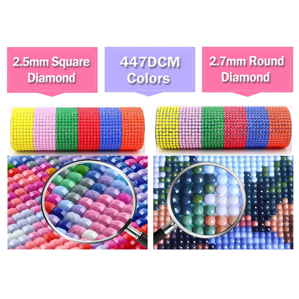 Colorful dogs Diamond Painting Kit, Round/Square Drill– Diamond Paintings  Store