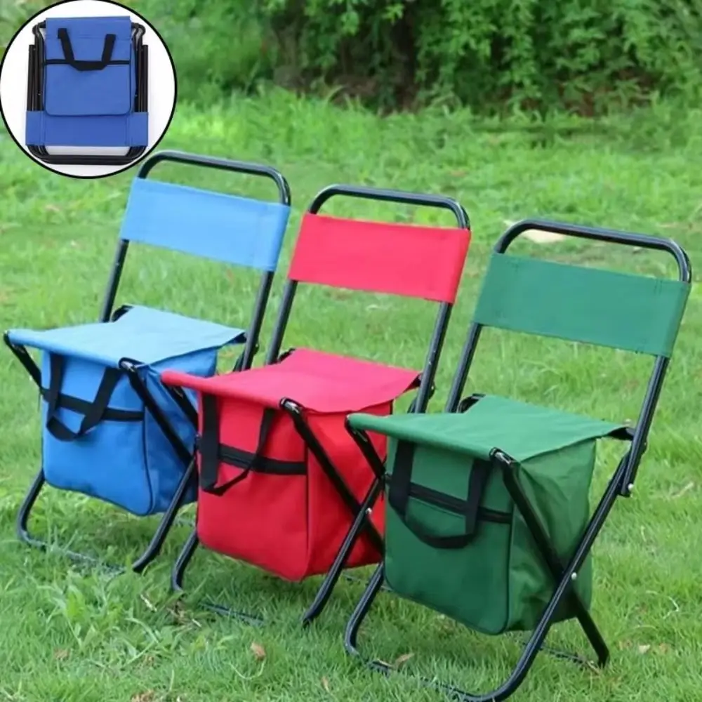 Description Picture 4 of itemWear-resistant Folding Camping Chair Strong Load-bearing with Storage Box Foldable Fishing Chair Crossbody Handbag style