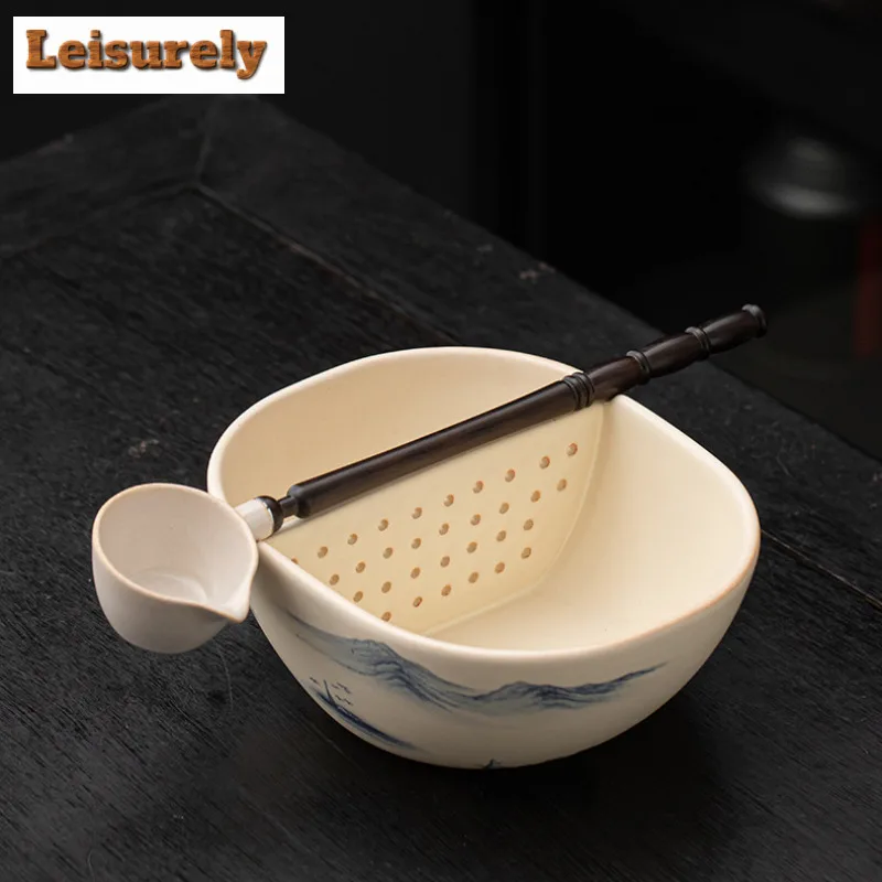 1000ML Soda Glazed Tea Cooking Bowl For Electric Ceramic Stove Flower Fruit Tea Cooking Filtration Bowl With Spoon Kit Gift Box