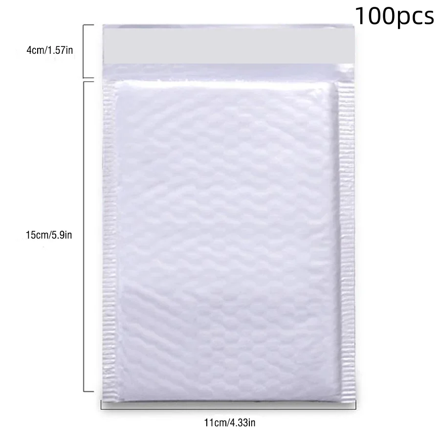 100Pcs White Bubble Envelopes With Bubble Buffering And AntiCollision SelfAdhesive Sealing Strips For Express Packaging