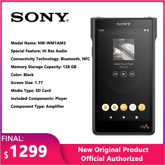 Nieuwe Sony NW-WM1AM2 Hi-Res 128Gb Walkman Digitale Mp3 Muziekspeler -  AliExpress