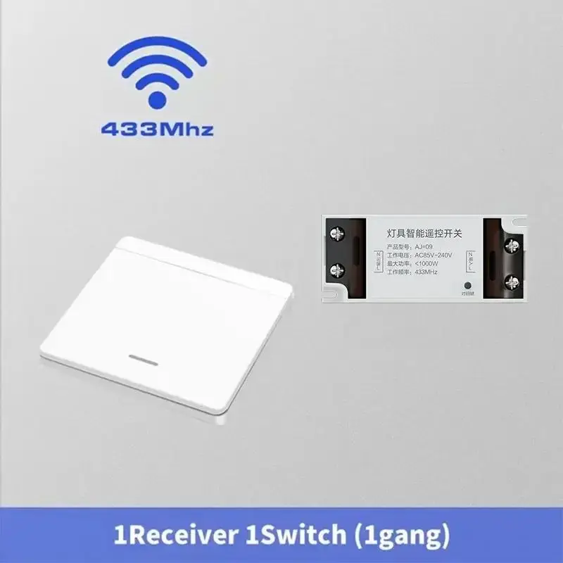 Smart Switch Wireless Switch 433Mhz RF Wall Light Switch Remote Control Relay for Lamp