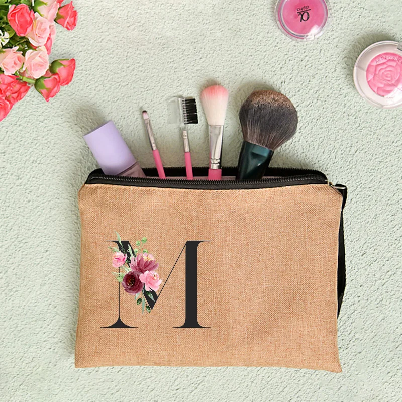 Custom Name Flower Letter Cosmetic Bag Bachelorette Party Neceser Makeup Bags Zipper Pouch Toiletry Organizer Bridesmaid Gifts 7 S7ee2fb3eb9bd4ffaa20ccc92780c8374z