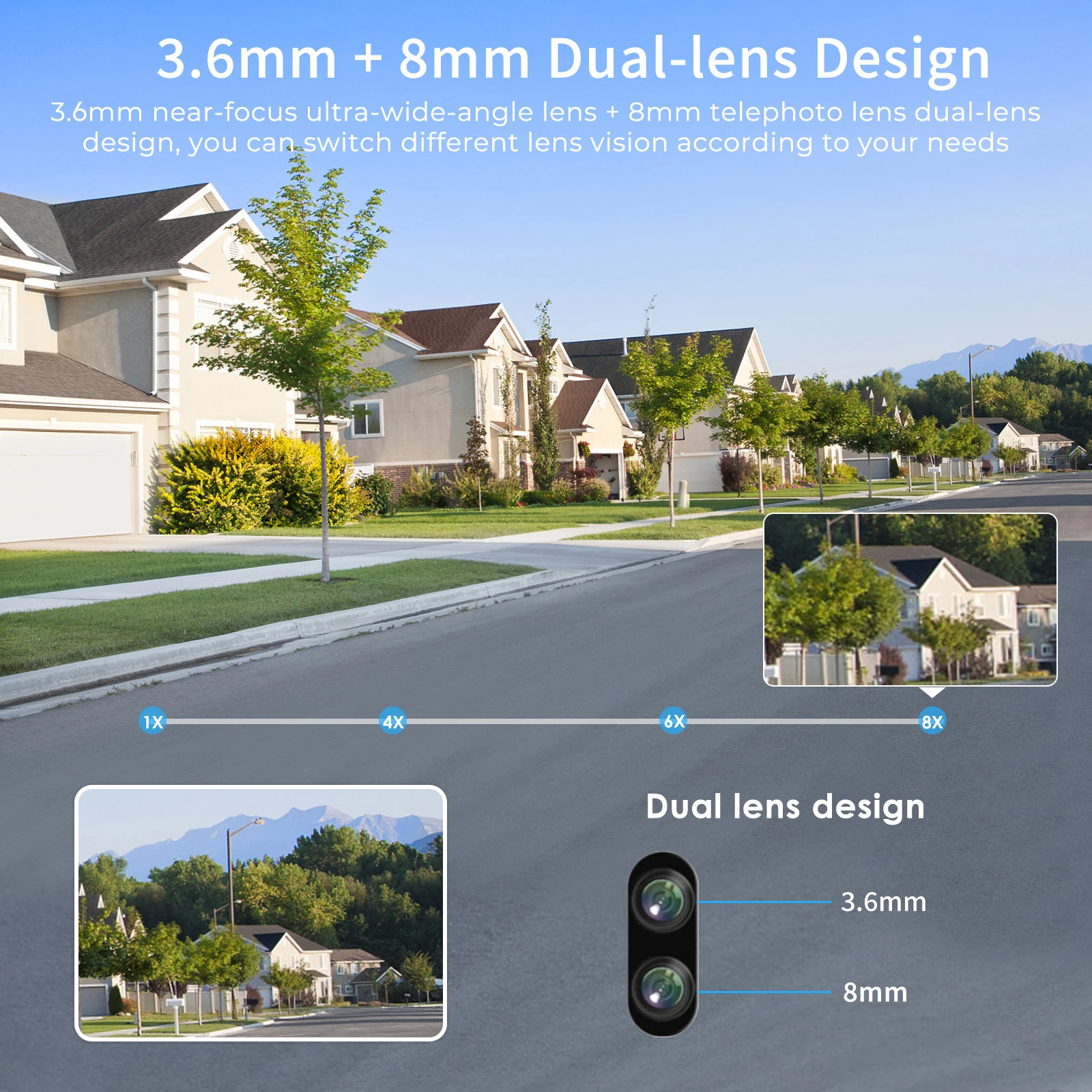   PTZ Ǯ ÷ ߰ ð  ķ, ΰ , ߿ , 10  , 1/4PCs, 8MP 5G WiFi IP ī޶