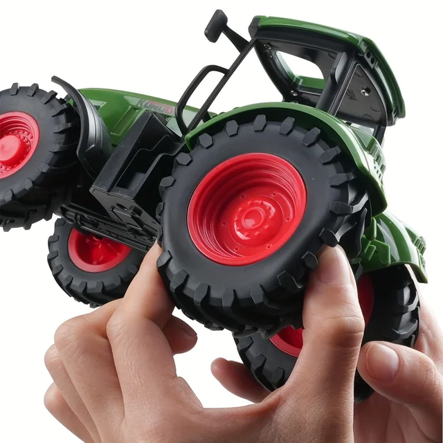 Tractor Toy, Realistic Farm Vehicle Toy Push and Go Truck Car Tractor Toy for Halloween and Christmas birthday gifts 3