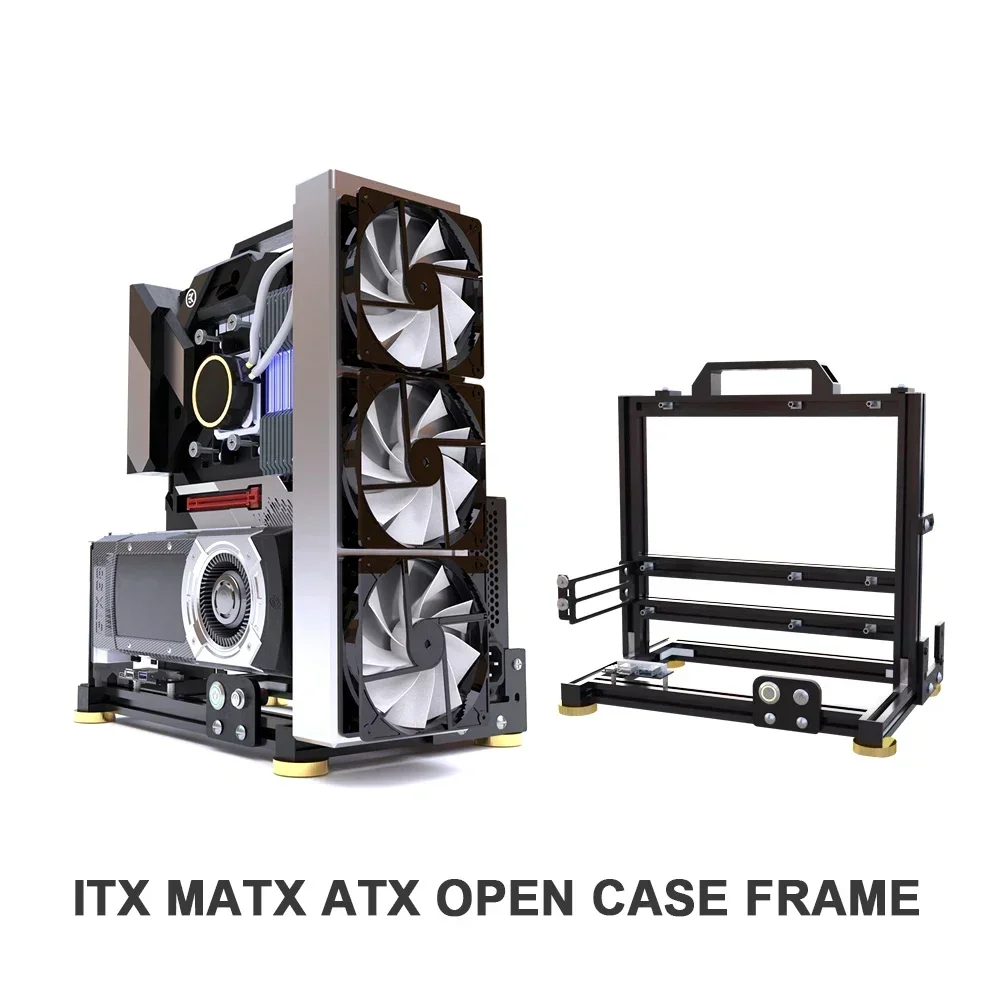 Mini ITX MATX ATX Gamer Cabinet,MOD Desktop PC Case Open 