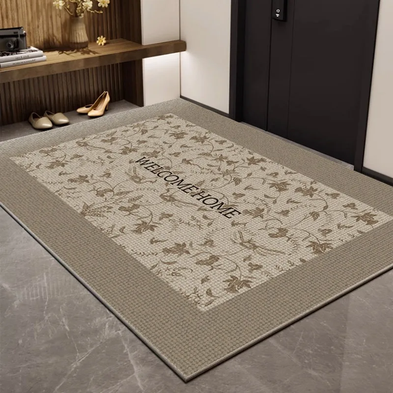 Felpudo de entrada con letras impresas de bienvenida, alfombra ligera de lujo para sala de estar, alfombras resistentes a la suciedad para decoración de dormitorio, alfombra para pasillo de casa
