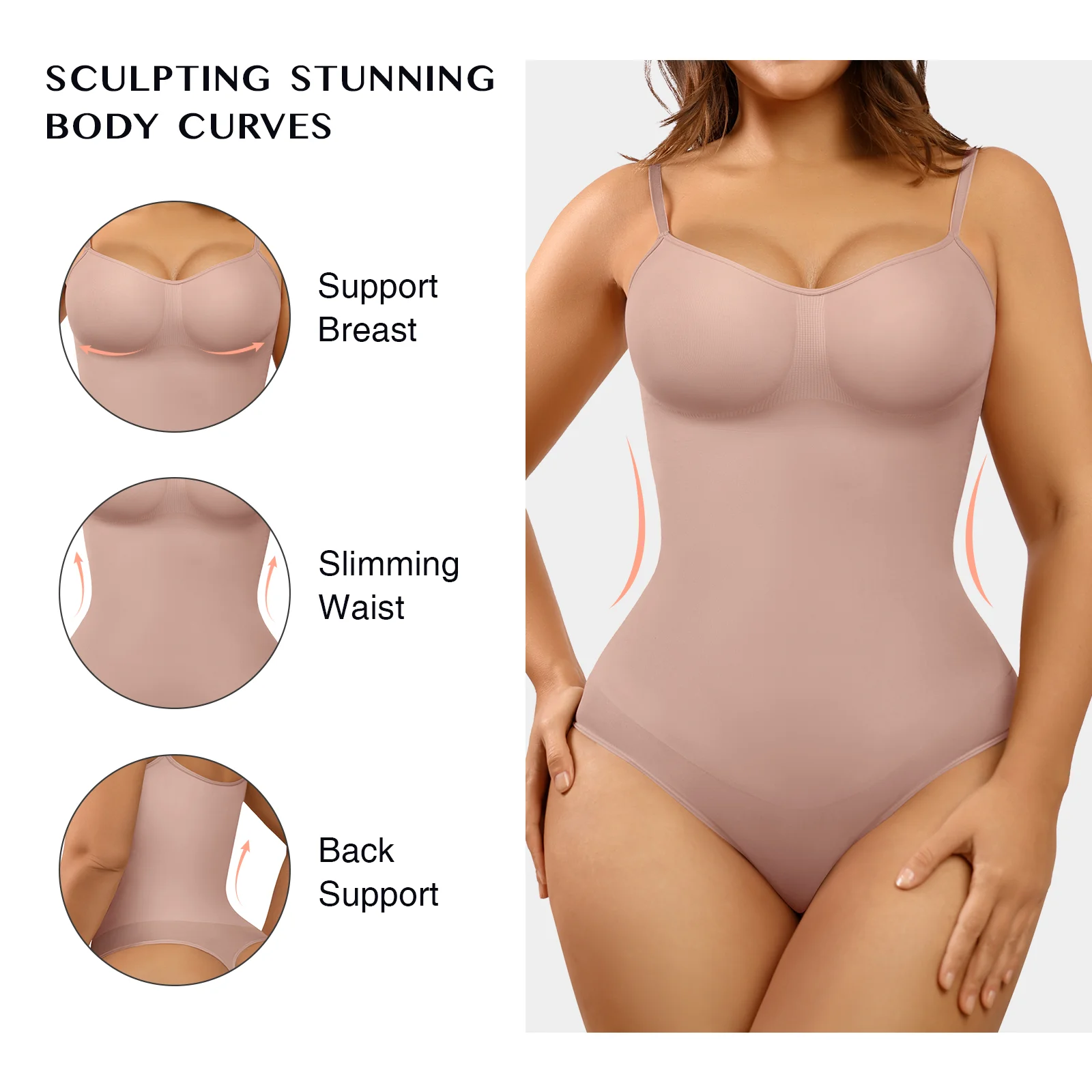Women Body Shaper Hexin Thong Seamless Bodysuit Dupes Tummy Control Slimming Sheath Butt Lifter Push Up Thigh Slimmer Abdomen Shapers women body shaper