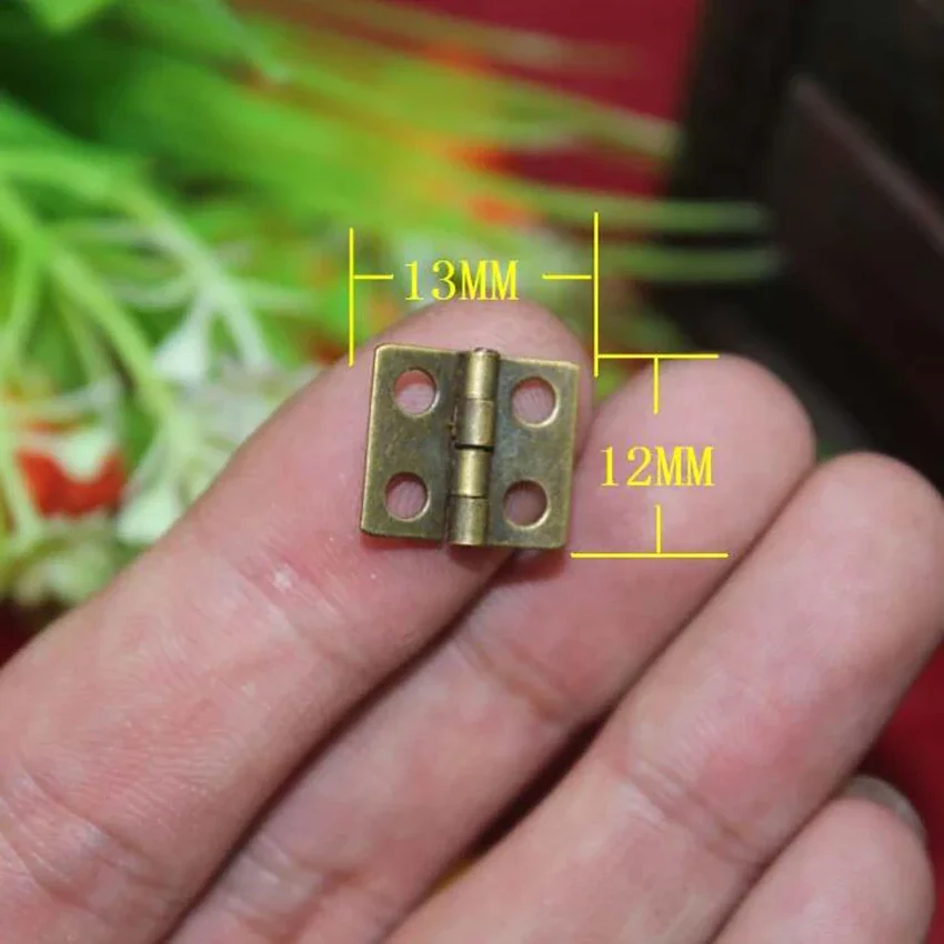 20PCS/Lot Iron Hinges Hardware 13x12mm 180 Degree Rotation Retro Hinges for Wooden Jewelry Box Furniture Cabinet Closet петли
