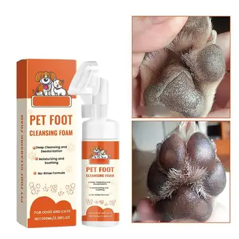 100ml Cat Dog Paw Cleaner Gentle Moisturizing Pet Foot Cleansing Ear Cleaner Pet Grooming Essentials