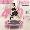 Foldable Mini Trampoline, 40" Rebounder for Adults & Kids, 450lbs Capacity with Adjustable T-Bar, Indoor Fitness Equipment