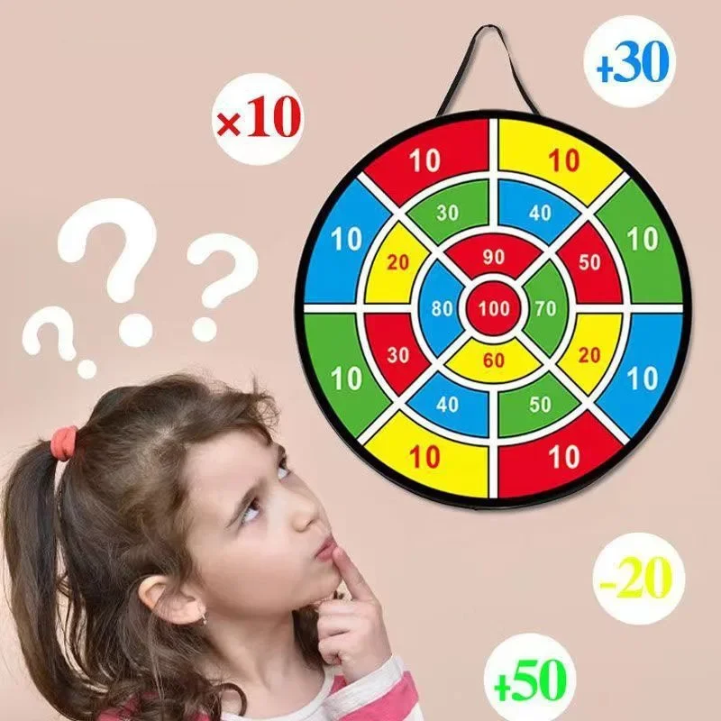 Bersaglio Per Freccette Gigante Per Bambini 66 Cm – Gioco Da Interno/Esterno Con 12 Palline E 6 Freccette, Regalo 4-12 Anni