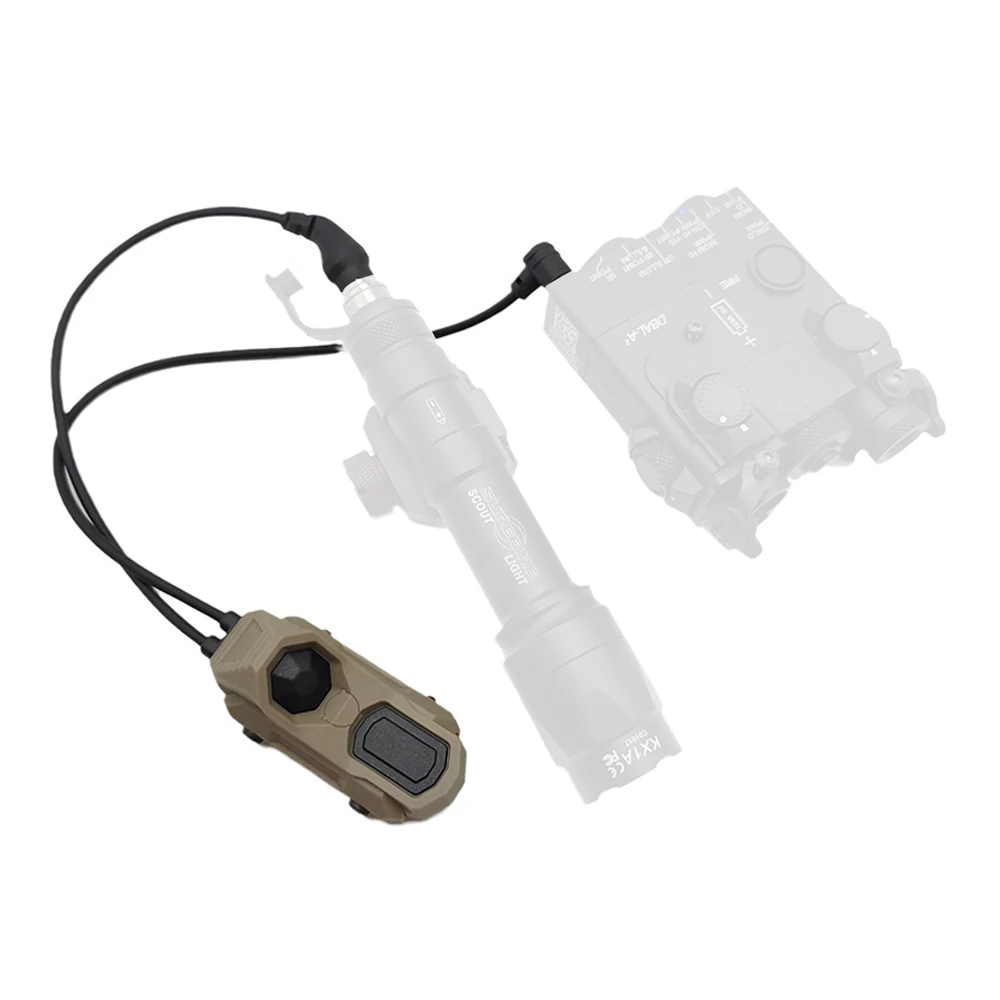 Tactical AXON Remote In-Line Dual Function Pressure Switch Flashlight PEQ NGAL Laser Pushbutton SF/2.5///Crane Plugs
