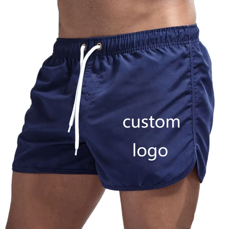 

Custom Your Logo Summer Beach Shorts Swimwear Men Swimsuit Boy Swim BoxerTrunks Swimming Surf Banadores Mayo Sungas Gym Shorts