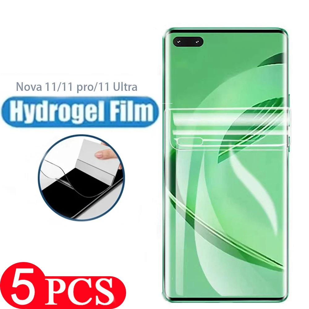 

5 шт., Гидрогелевая Защитная пленка для Huawei nova 8 SE 4G 9 pro 10 Youth 11