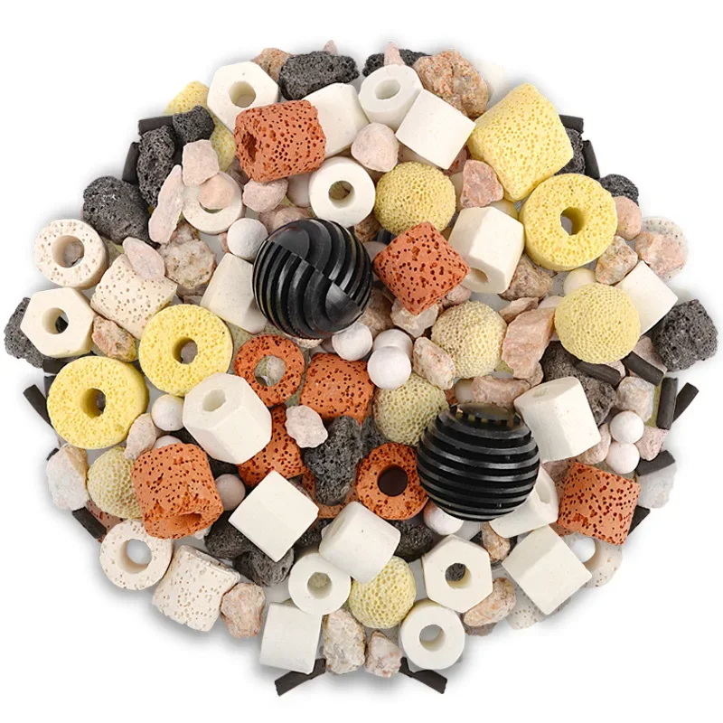 fish tank water purifier 420g Aquarium Filter Media Activated Carbon Ceramic Ring Biological Ball External Internal Filter With Bag