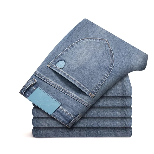 2023 Voorjaar Nieuwe Mannen Stretch Regular Fit Jeans Vintage Design Mode  Elastische Denim Broek Bedrijf Broek Merk Kleding - AliExpress