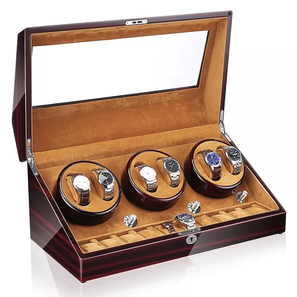 6 7 Luxe Horloge Winder Met Slot 13 Slot Modieuze Horloges Display Box Dat Draaibaar Mechanische Horloge Huishoudelijke Horloge doos AliExpress