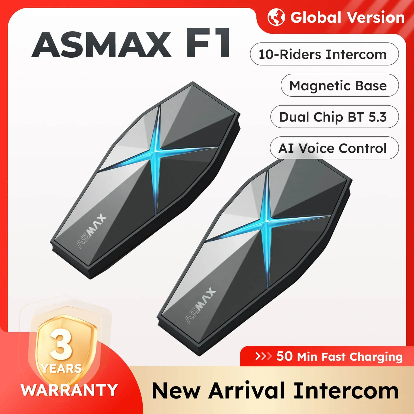 ASMAX F1 Bluetooth ヘッドセット Amazon.co.jp: ASMAX F1 バイク用インカム 日本語音声制御 最大