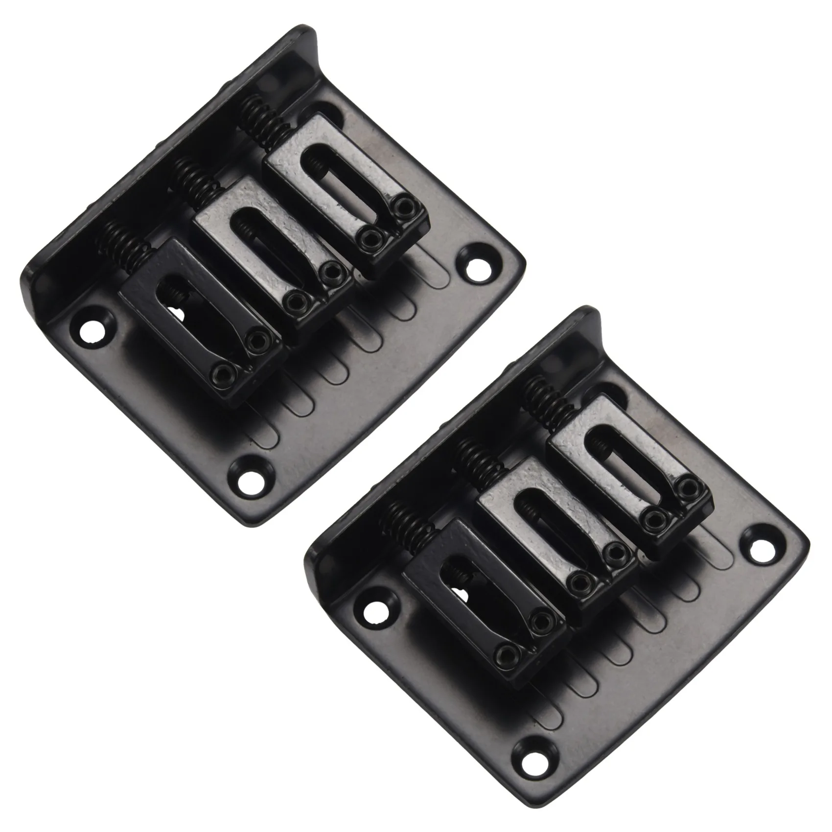 

2X 3-String BLACK Top Loading Hard-Tail Bridge for Cigar Box Guitars & More