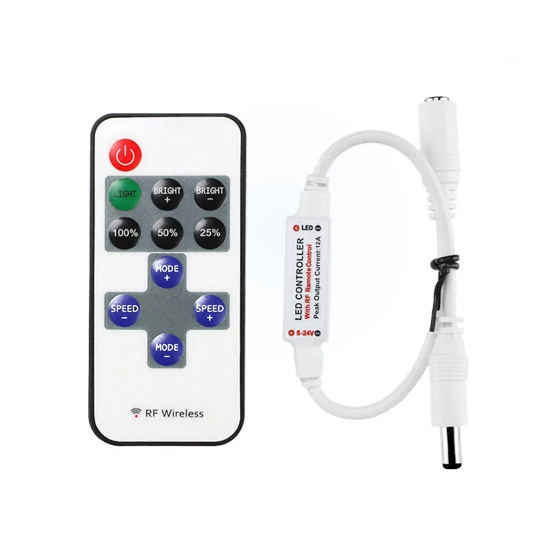 RF Wireless Led Remote Controller Led Dimmer Controller For Single Color Light Strip DC5-24V SMD5050/3528/5730/3014 11Keys led strip controller wireless controller led controller