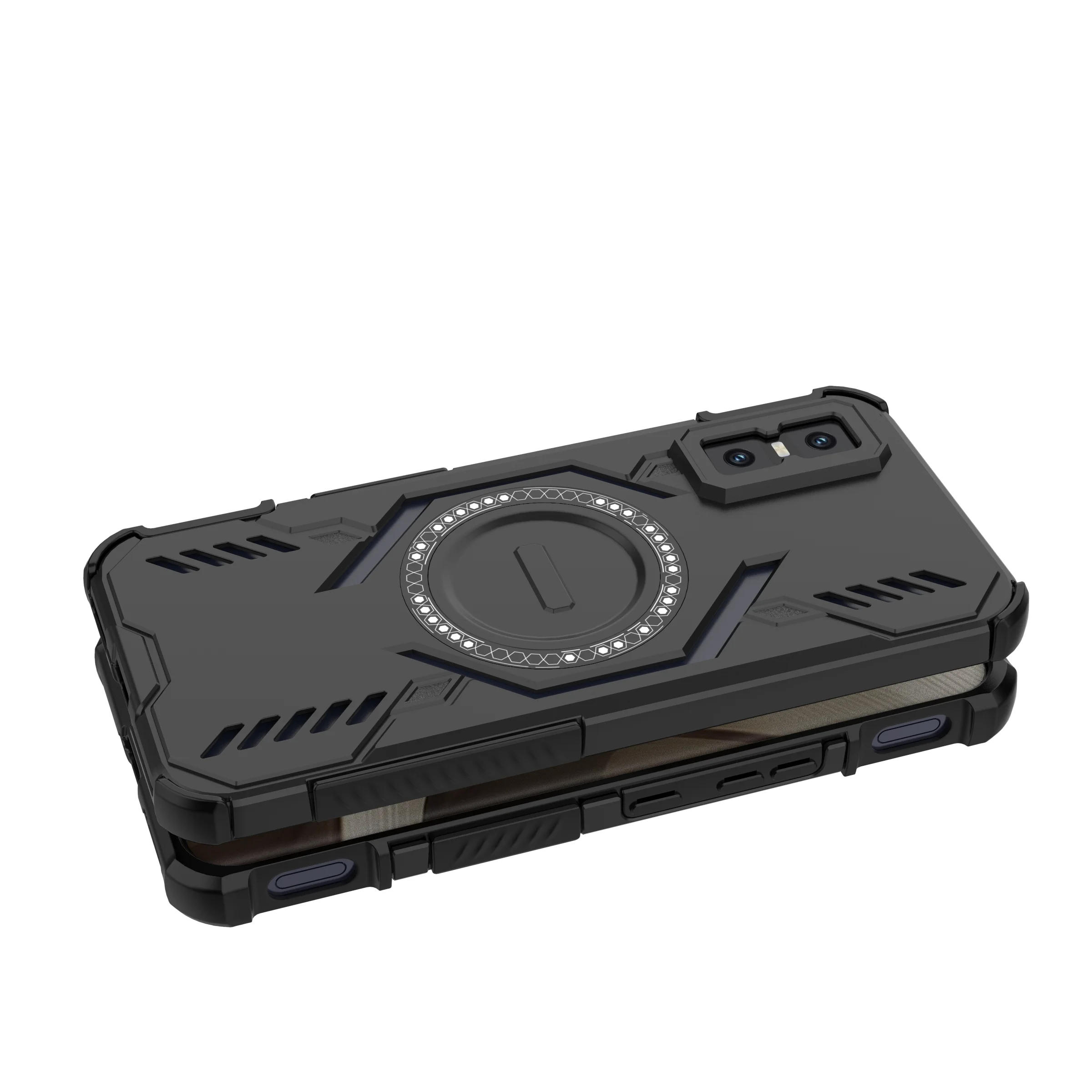 Enhanced Matte PC TPU Shockproof Protective Case with Heat Dissipation and Magnetic Features