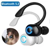 Bluetooth 5.2 Headset Business Wireless Earbuds Earphones Stereo Sport Game Headphone Ear-Hook Mini HIFI Bass Noise Cancelling 1