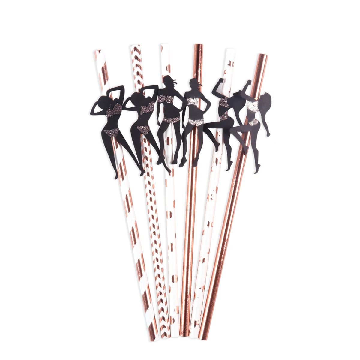 12pcs Bachelorette Naughty Straws Dancing Stripper Man woman Bridal Shower paper Straw for Hens Girls Night Wedding Decoration