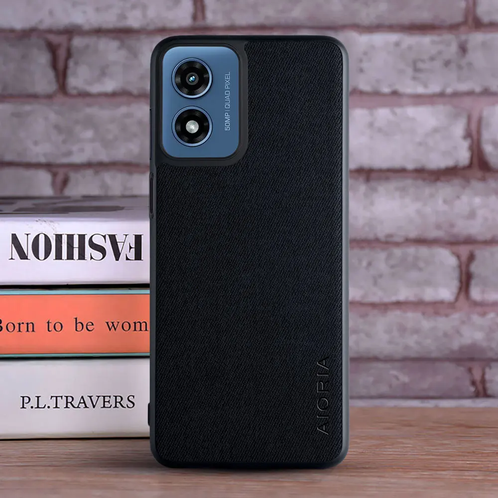 Luxury Textile Leather Phone Cover for Motorola Moto G Power 5G - Premium Protective Case