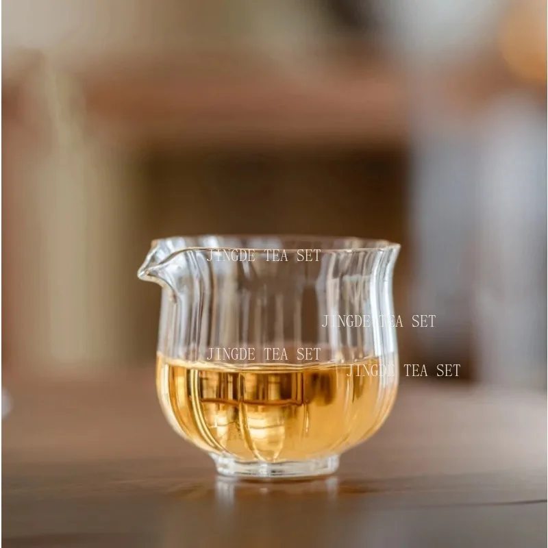 Fairness Cup Transparent Heat-resistant Glass Small Tea Cup Household Chinese Style Handleless Tea Sea Tea Ceremony Accessories