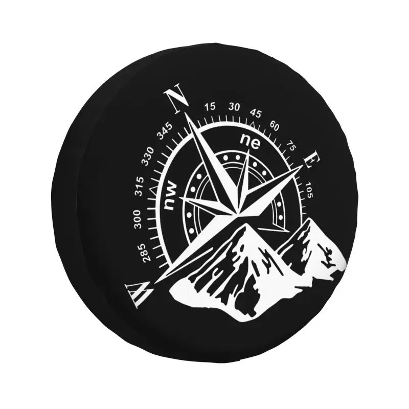 

Navigate Mountain Adventure Compass Spare Tire Cover for Toyota RAV4 Prado 4WD 4x4 RV Car Wheel Protectors 14" 15" 16" 17" Inch