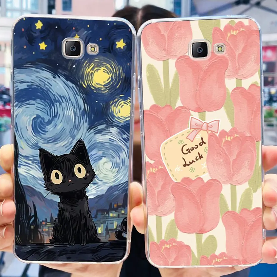 Charming Painted Soft Silicone Phone Case Cover – Artistic Design TPU Protective Case