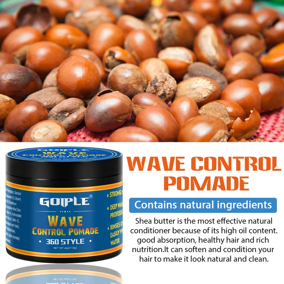Strong Hold Wave Pomade for Perfect 360 Waves