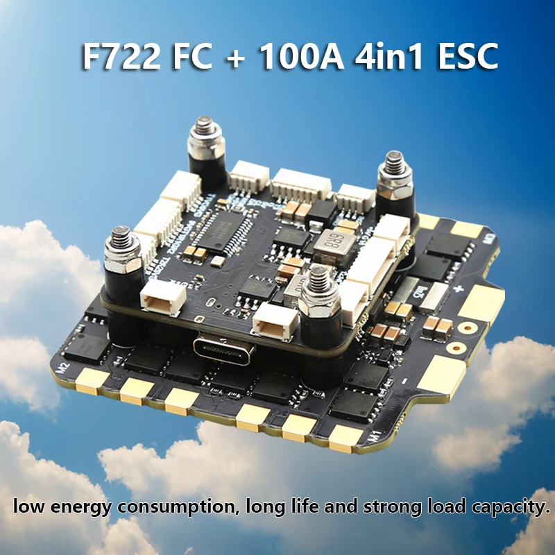 F722 F7 Mini Flight Controller FC 100A 4in1 ESC 5V/10V Dual BEC Für FPV Freestyle Racing Drone Zubehör Starke Last Kapazität – Detail 1