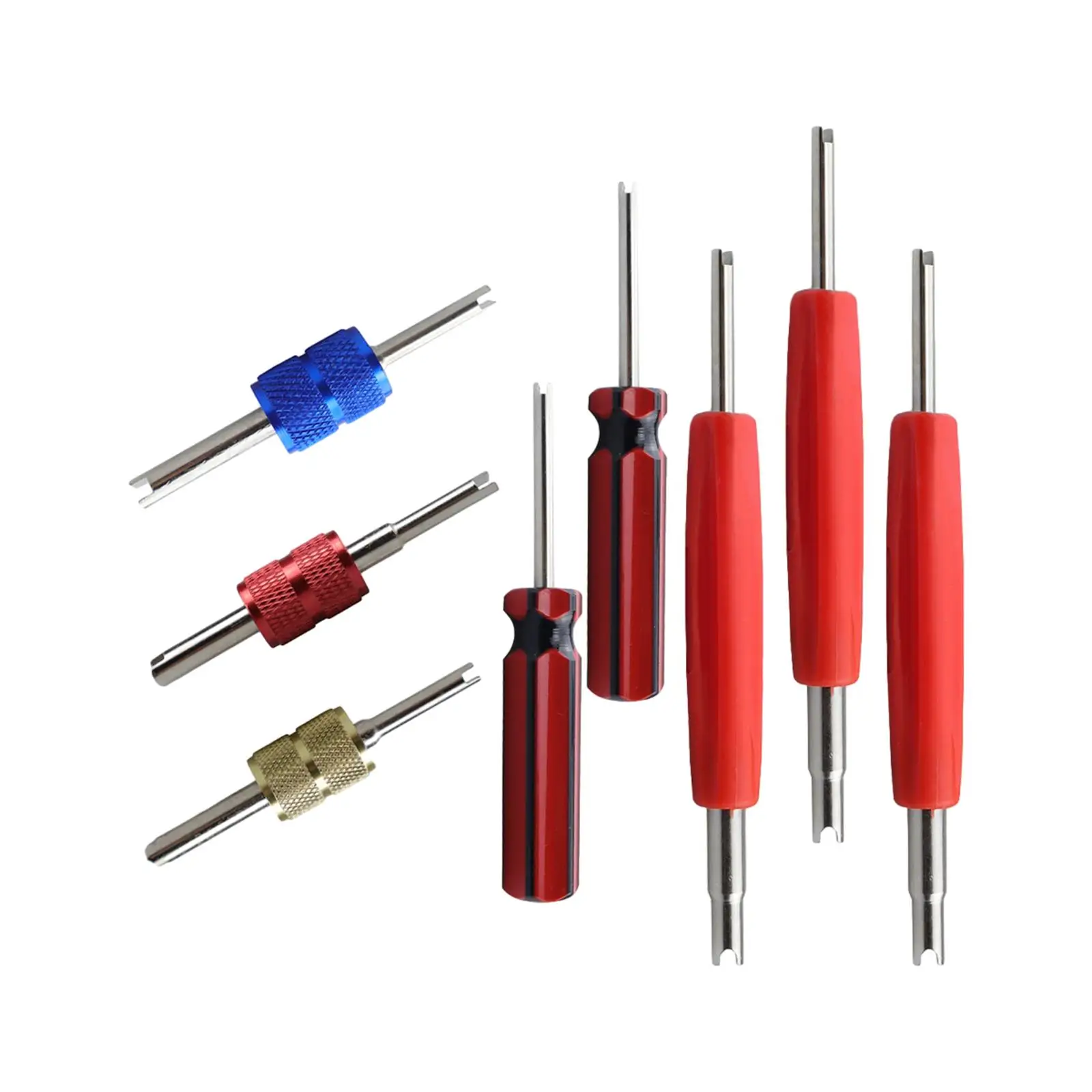 

8Pcs Tire Valve Stem Removal Air Conditioning Valve Core Remover Tire Repair Install Tools for Bike Cars Motorcycle
