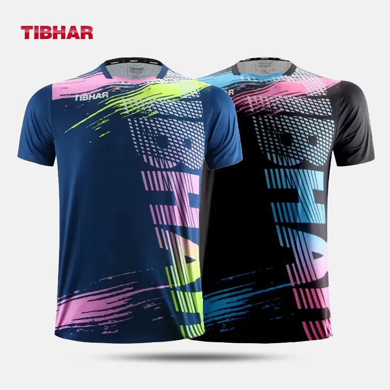 Tibhar Ping Pong T-shirt Short Sleeve Shirts Clothes Sportswear Top Table Tennis For Men Women