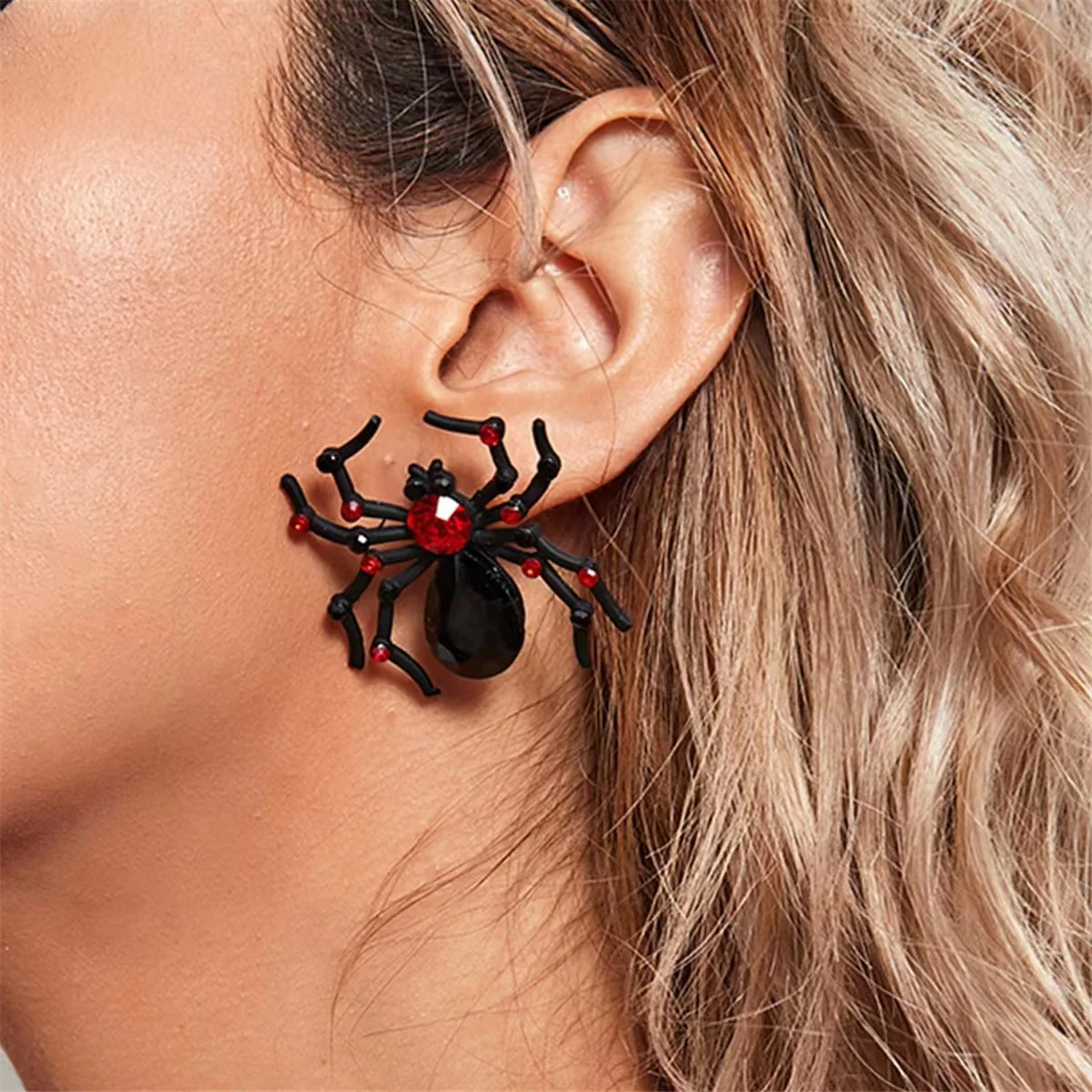 

Halloween Black Spider Earrings for Woman