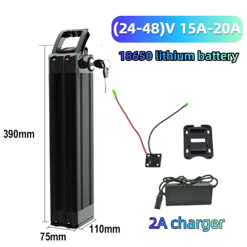 

Silverfish Lithium Electric Bike 48V 36V 24V 15A 20A 800W 500W Lithium Ion Electric Bike Bicycle 18650 Battery Pack+ Charger