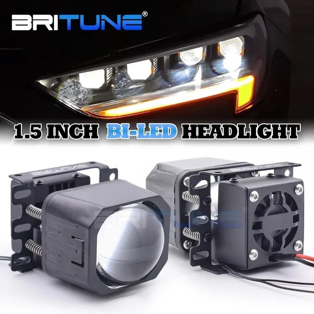 Britune 1.5 pollici Bi-LED lente del proiettore Matrix Faro LED 7000LUX  Lenticolare Bi LED Low