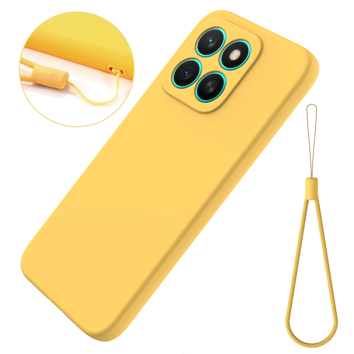 Luxury Silicone Case - Ultra-thin, Soft, Anti-fall, Shockproof Cover with Skin-feel Finish and Lanyard
