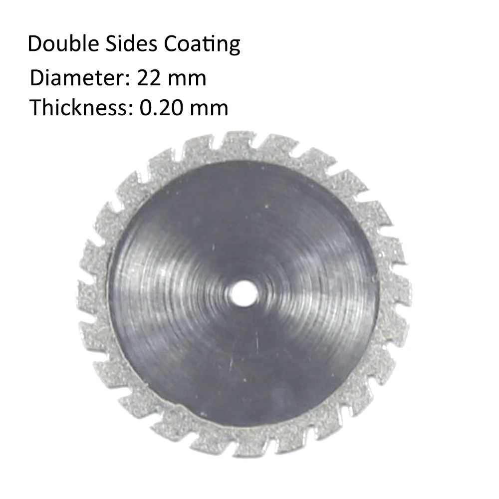 5PCS C22D20 Technician Diamond Disc Diagonal Serrated Disc Diamond Cutting WheeL Dental Cutting