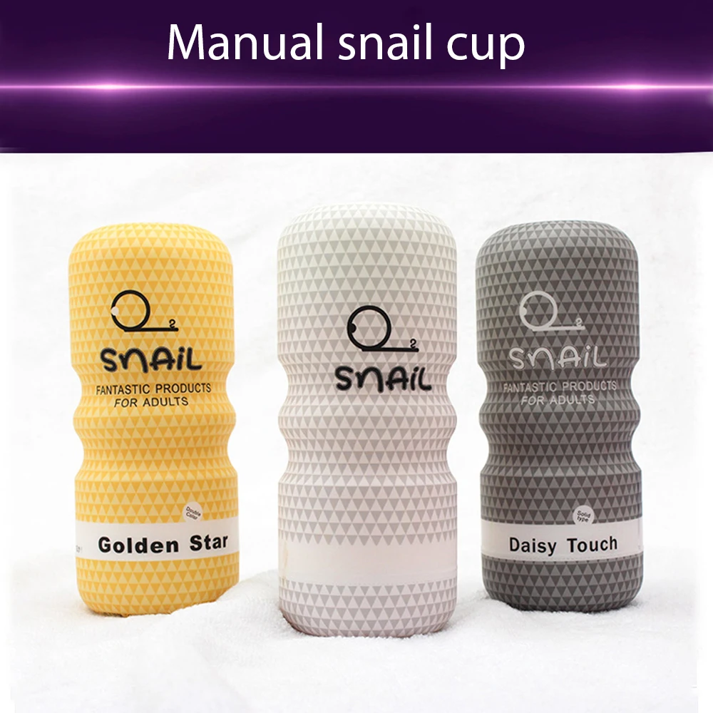 Male Masturbator Manual Snail Airplane Cup Lifelike Vaginal Anal Sex Oral Sex Penis Training Toy