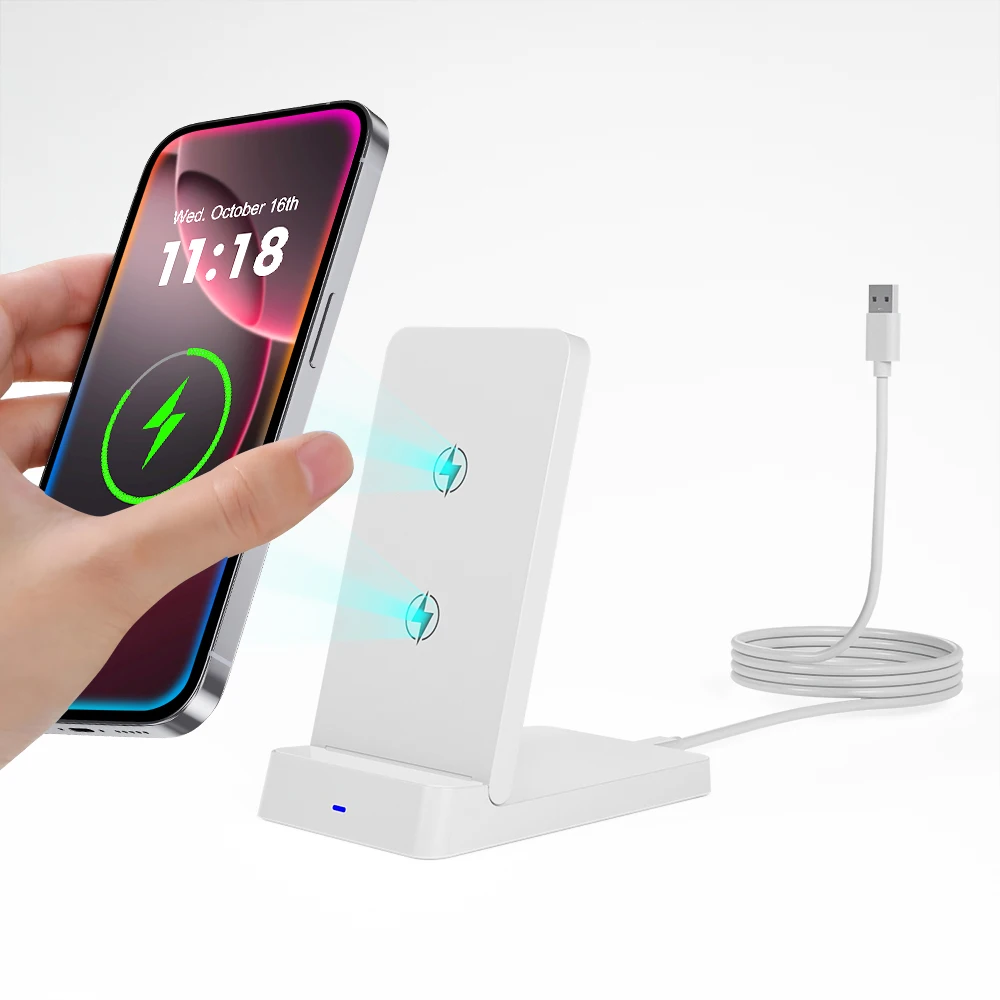 Wireless Fast Charger Stand Folable Phone Holder For iPhone 17 16 15 14 13 12 Pro Max 11 Samsung Desktop Single Charging Station