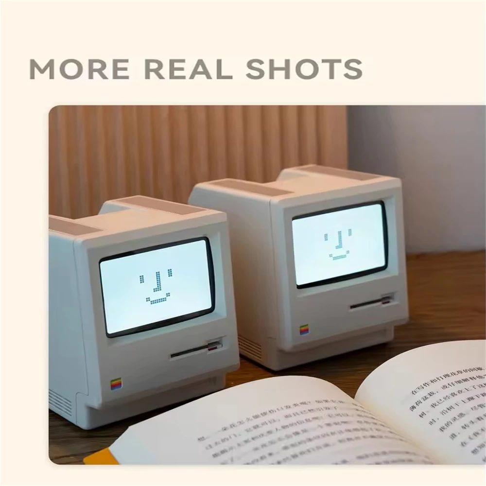 레트로 시계 창의적인 맥록 알람 시계 학생용 기상 도구 데스크탑 장식 전자 디스플레이 알람 시계