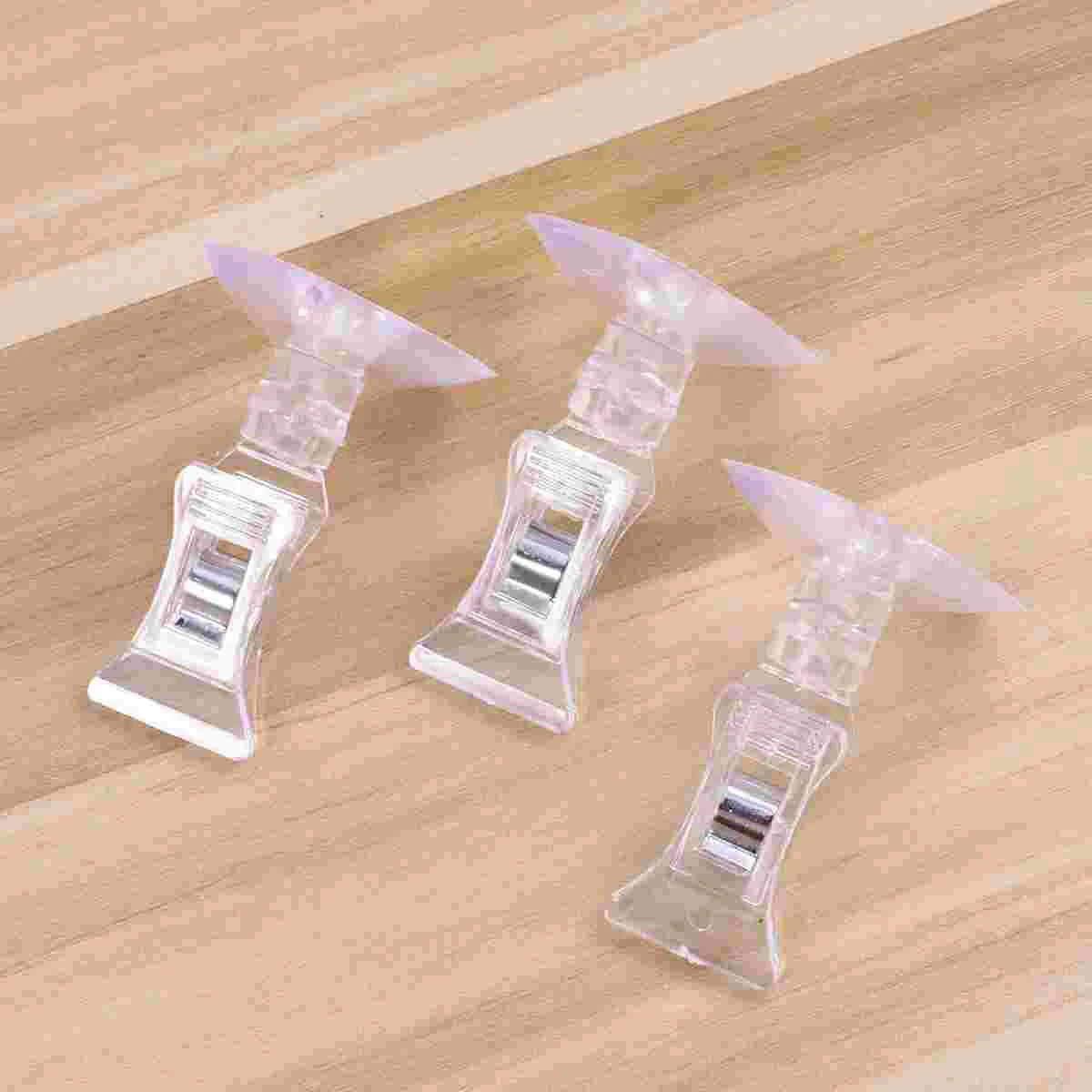 

6pcs Professional Fodder Clamps Plastic Suction Cup Feeding Clips Seaweed Feeders for Fish Tank Aquariums