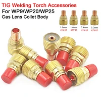 TIG Welding Torch Gas Lens Collets Body 1.0mm 45V42 1.6mm 45V43 2.4mm 45V44 3.2mm 45V45 For WP9 20 25 Welding Torch Accessories 1
