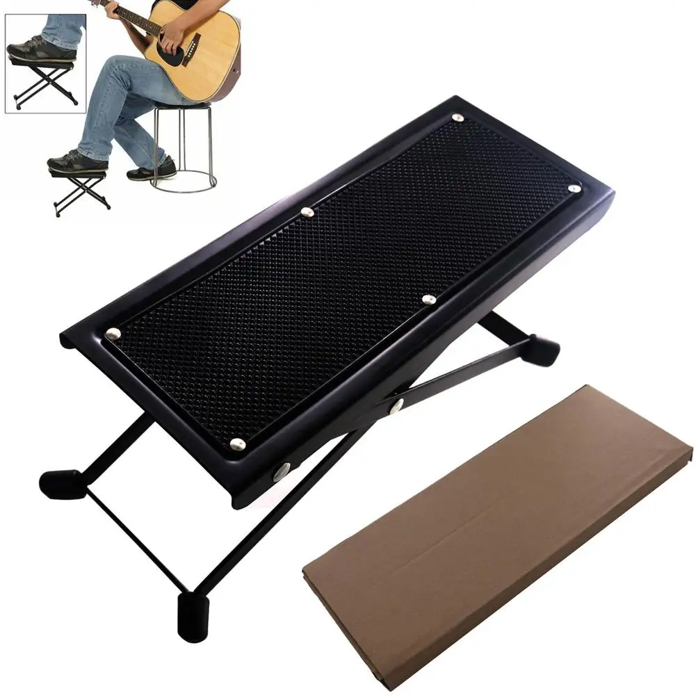 Solid Wood Guitar Footstool - Handcrafted Folding Footrest For Acoustic & Classical Guitar Players
