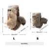 All For Paws Dog Faux Fur Squirrel Toys For Dogs Animal Realistic Squeaker Wildlife Fleece No-Toxic Dolls Pet Accessories 6