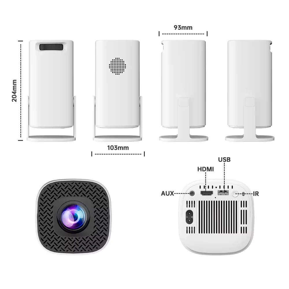 Portable Projector Salange P30 Max Game Projector for Xiaomi IOS Android Phone Native 720P Outdoor 1080P 4K Supported portable projector